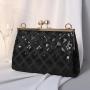 Shiny handmade sequin evening bag lady handbag cross chain women clutch bags green party wedding bags