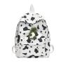 OEM909 Ladies Cow Print Bag Small Cute Canvas Leisure Backpack Casual School Bags for Girls College Women Shoulder Bag