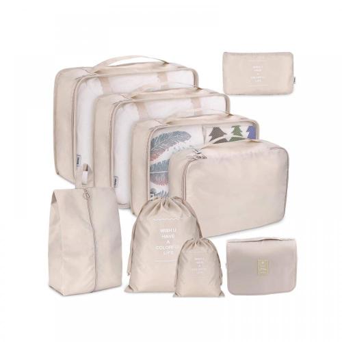 New Foldable Travel Luggage Organizer 9-piece Travel Set Individual Packing Cubes  Clothing Storage Travel Bags