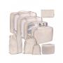 New Foldable Travel Luggage Organizer 9-piece Travel Set Individual Packing Cubes  Clothing Storage Travel Bags