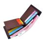 ZR755 Man Wallet Short Card Holder Card Positions Case Open Frosting Purse Retro Money Clip Billfold Dollars PU Open Wallet