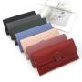 Latest Arrival Long Student Coin Purse Wallets Clutch Three-fold Buckle Circle Metal Multi-function Card Holder Wallet For Women
