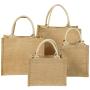 Customized logo linen retro handbag DIY painting jute bag