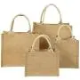 Customized logo linen retro handbag DIY painting jute bag