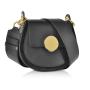 New Trendy Ladies Mini Handbags Fashion Leather Black Cross-body Bags Famous Brand Women Saddle Bag
