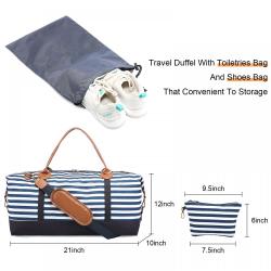 2022 Women Shopping Handbag Canvas Travel Bag Custom Gym Duffel Bags Weekender Women Travel Organizer Canvas Traveling Bag Set