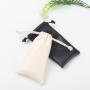Custom Emboss Logo Leather Gift Jewelry Lipstick Pouch Drawstring Sunglasses Leather Bag