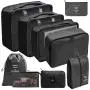 Customized Lightweight Travel Accessories 7 Set Packing Cubes For Suitcases Travel Luggage Organizers