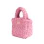 2024 Custom Faux Fur Bucket Sling Bag For Women Ladies Mini Sherpa Handbag