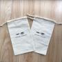 Custom Logo Printed Muslin Cotton Gift Drawstring Bag Cotton Gift Packaging Pouch