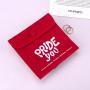 Custom Logo Printed Velvet Jewelry Ring Storage Pouch Envelope  Gift Jewelry Dust Velvet Bag
