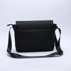 Custom Logo Design Men's Weekender Cross Body Bag Work Fitness Belt Bag Black Nylon Crossbody Messenger Bag Boys Waist Pack