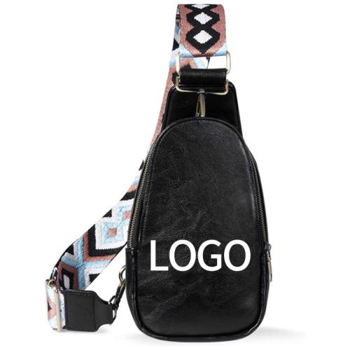 Customized Vintage Sling Bag Fanny Pack Leather Pu Printing Shoulder Crossbody Sling Bag Waist Bag For Women