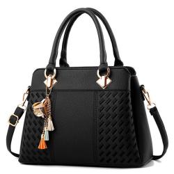 Korean Style Women Hanging Decoration Lichee Handbags China Wholesale PU Lady Bags Girl Pure Color Zipper Square Bag