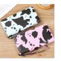 2024 Summer Korean Version Women's Cross-Border Hand Bag Multi-Compartment Long Horizontal Open Contrast Milk Cow Pattern