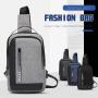 2024 Trending Hot Products Solid Chest Pack Outside Large Capacity Waterproof Chest Bag With Smart USB Charging Port