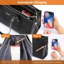 LOVEVOOK PU+Nylon 2pcs 15.6 inch Computer Tote Handbag Ladies Shoulder Bag Purse Business Work Briefcase Laptop Bag for Women