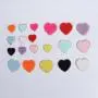 Keymay RTS Personalized Gift Lightweight Gold Glitter Small Large Embroidery Self-Adhesive Heart Stickers Heart Chenille Patch