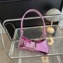 Fashion small women's bag simple solid color texture women's shoulder bags 2024 new fashion leisure underarm bag