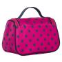 Gelory Cute Travel Makeup Bag Cute Polka Dots Handle Toiletry Bag for Girls Cosmetic Organizer