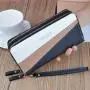 New women's long double zippered double-layer fashionable contrasting color large capacity zero wallet