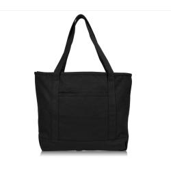 Gelory Personalized Recycled Custom Color Size Logo Cotton Canvas Tote Shopping Bag With Inside And Outside Pockets