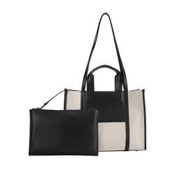 2024 High-end Custom Logo Cotton Canvas Texture Tote bag Set Women's Handbag Women's Shoulder bag Shopping Capacity Tote bag