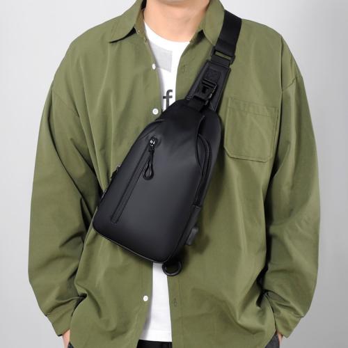 Waterproof Men'S Chest Bag Pure Color Crossbody Bag Men Oxford Cloth Sports Chest Bags For Men