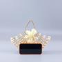 Custom Pearl Hollow Copper Tube Beaded Fan Shape Ladies Dinner Clutch Hand Braided Bag Niche High Quality Handbag