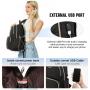 LOVEVOOK Custom high Quality Daypack Stylish smart business computer bag work school travel USB laptop backpack bag for women