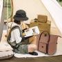 Custom Friendly Insulated Thermal Foldable Office Adult Ice Bags Over sized Food Cooler Handbag Waxed Canvas Lunch Bags
