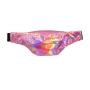 Gelory Fashion Letter Print Shiny Holographic Waist Bag Sports Fanny Pack Hologram PU Leather Waterproof Travel Waist Pack