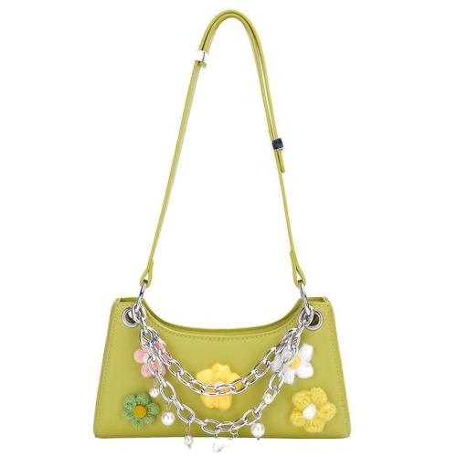 Custom designer famous ladies Pu leather handbags crossbody bags women hand bags with flowers and chains