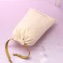 Custom Logo Printing Natural Cotton Drawstring Makeup Gift Candle Packaging Bag Organic Muslin Dust Pouch