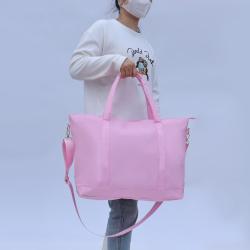 Keymay Fashion Women Shopping Bag Travel Shoulder Handbag with Pockets and Zipper Waterproof Nylon Tote Bag handbag ladies