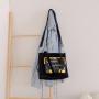 New Fashion Designer Ita Bag Pin Display Custom Ita Shoulder Bag Black with Clear Window