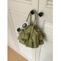 New arrival soft leather shoulder bag fashion design ruffled edges for pleated bags gray handbag ladies bag