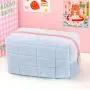 Travel Storage Bag Portable Large Capacity Bag short fiber Pure Color Makeup Bag Fashion Cute Zipper Pillow Pencil Case