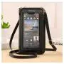 Phone bag Fashionable Female Diagonal Anti-Theft Mobile Phone Bag Transparent Mini Wallet with Touch Screen Anti-Fall Function