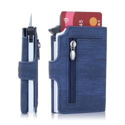 2024 Custom Design Ultra Metal Rfid Pop Up Wallet Minimalist Aluminum Credit Card Holder