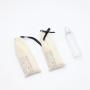 Custom Logo Printed Long Cotton Gift Cosmetic Bag High End Organic Gift Cosmetic Cotton Pouch