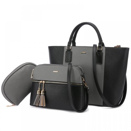 Lovevook 2021Factory Ready to Ship PU Leather Women's Handbag shopping Tote Bag Clutch purse Coin Pocket 3 Pcs Lady Handbag Set