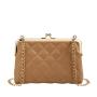 Embroidery clip bag 2024 ladies handbags women's shoulder bag Korean fashion diamond lattice chain cosmetic bag