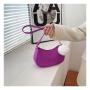 In Stock Casual Hairball Women's Bag 2024 Fresh Retro Crossbody Bags for Women Fashion Shoulder Small Square Bag