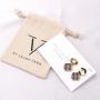 Custom Logo Printed Jewelry Card And Drawstring Jewelry Bag