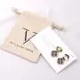 Custom Logo Printed Jewelry Card And Drawstring Jewelry Bag