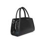 Custom Brand Bags Oem Logo Shiny Leather Womens Handbags Black Polyester Fabric High Quality Classic Office Handbags For Women