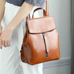 Realer 2021 new fashion backpacks women's high quality genuine leather bag packs casual vintage school bags for women ladies