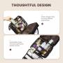 LOVEVOOK wholesale bathroom makeup bags with Hanging Hook waterproof Portable Leather Cosmetic purses for women Toiletry Bag