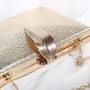 New Banquet Handheld Leaf Chain Small Square Bag